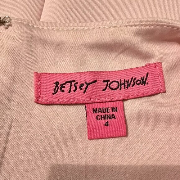 Betsey Johnson Pink Mimosa Sheath Mini Dress Sz 4 - Picture 8 of 11